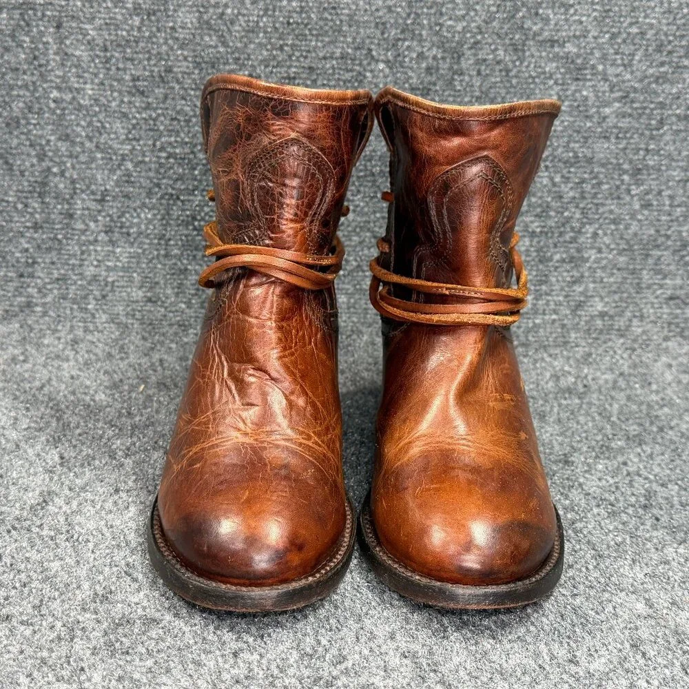 Freebird By Steven Casey‎ Boots Women's Size 9 Brown Leather Lace Ankle Booties